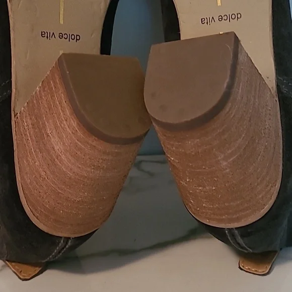 Dolce Vita Jones Dark Gray Suede Leather Chelsea Western Ankle Booties Wmn 9.5 - Picture 16 of 16